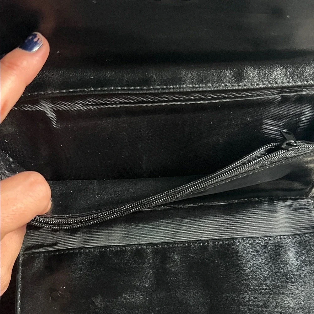 Plaid Wallet Clutch Organizer Zip Around Checkbook Holder Black Teal‎ Gray